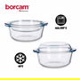 Pasabahce Cacerola con Tapa Borcam 2100 ml 26x11x22 cm (Set de 4)