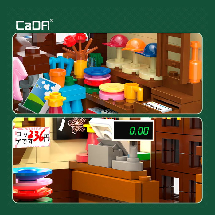 CADA Tienda Comestibles Estilo Japonés de 921 piezas C66015W CADA Tienda Comestibles Estilo Japonés de 921 piezas C66015W