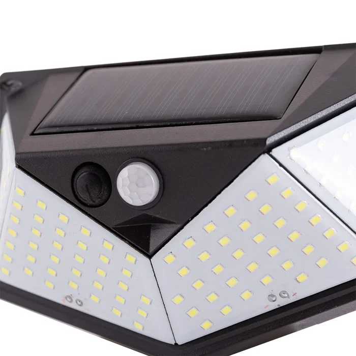 Aplique LED Luz Blanca Fría 6000K Solar con Sensor PIR IP65 40.000H HO-SW6080-PIR