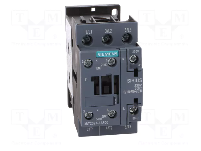 SIEMENS 3RT2027-1AP00 Contactor 3-polar 32A 230V AC