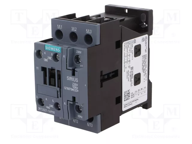 SIEMENS 3RT2027-1AP00 Contactor 3-polar 32A 230V AC