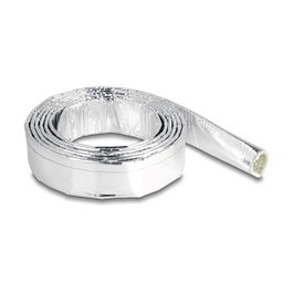 DeLOCK Funda de cable de fibra de vidrio y aluminio 2 m x 16 mm Plata