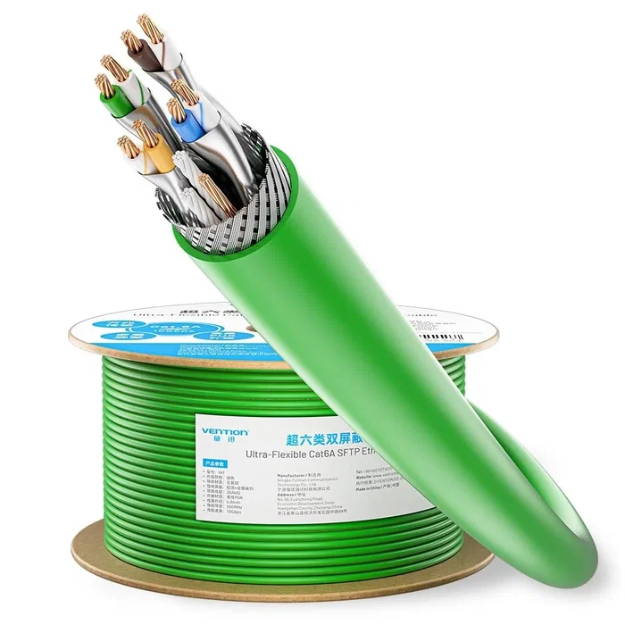 Vention Bobina de Cable Ethernet Cat6A SFTP 305m Verde IHTG305