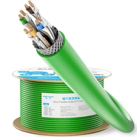 Vention Bobina Cable RJ45 Cat6A SFTP 26AWG Cobre OFC 305m Verde IHTG305
