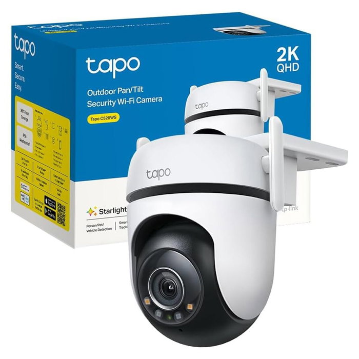 TP-Link Tapo C520WS Cámara de Seguridad IP 2K QHD Blanco/Negro