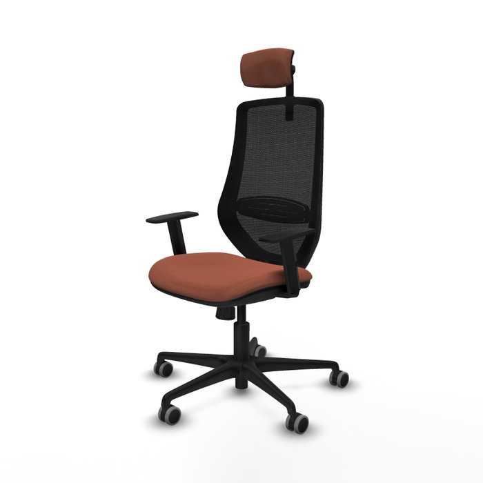 PIQUERAS Y CRESPO Silla de oficina Mardos con mecanismo Sincro, Marrón y Negro PIQUERAS Y CRESPO Silla de oficina Mardos con mecanismo Sincro, Marrón y Negro