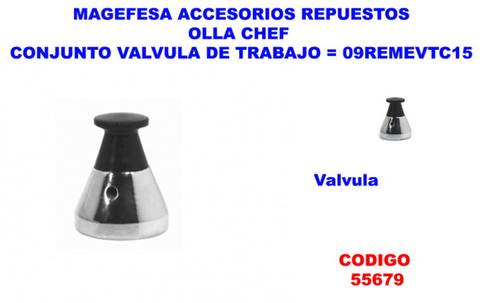 MAGEFESA Conjunto de válvula de trabajo para olla chef MAGEFESA Conjunto de válvula de trabajo para olla chef
