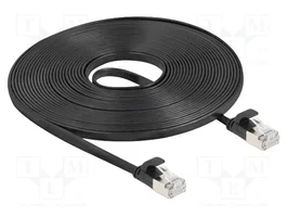 DeLOCK 81168 Cable Ethernet Cat6a Plano 7,5 m Negro