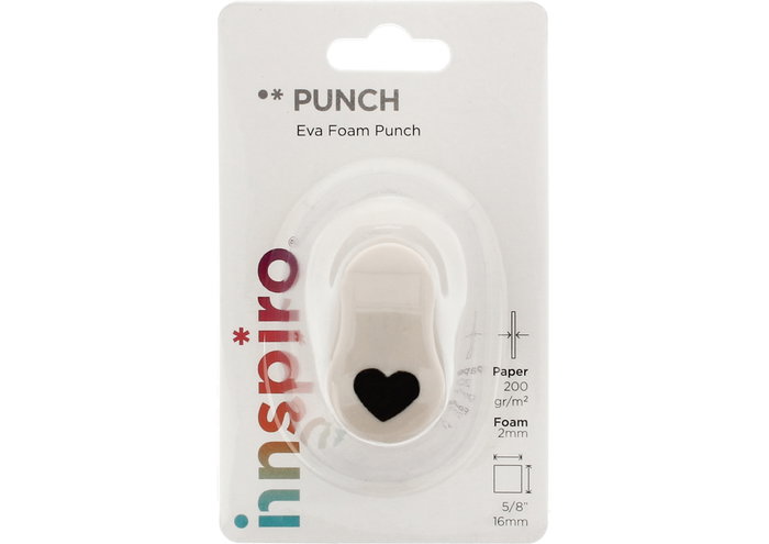 Innspiro Troqueladora de figuras Eva Foam Punch corazón 16mm