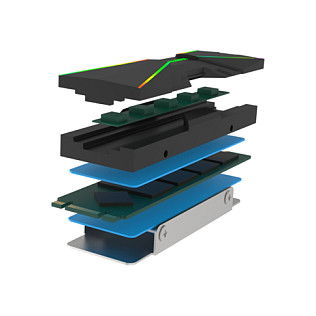 Xilence XC401 Enfriador SSD M.2 ARGB Negro