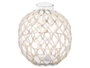 GIFTDECOR Esfera de Vidrio y Cuerda Blanca Grande