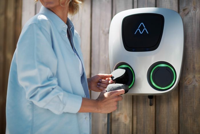 Charge Amps Aura 2x22 kW 3P 32A Type2 Wifi/Lan OCPP RCD Estación de Carga