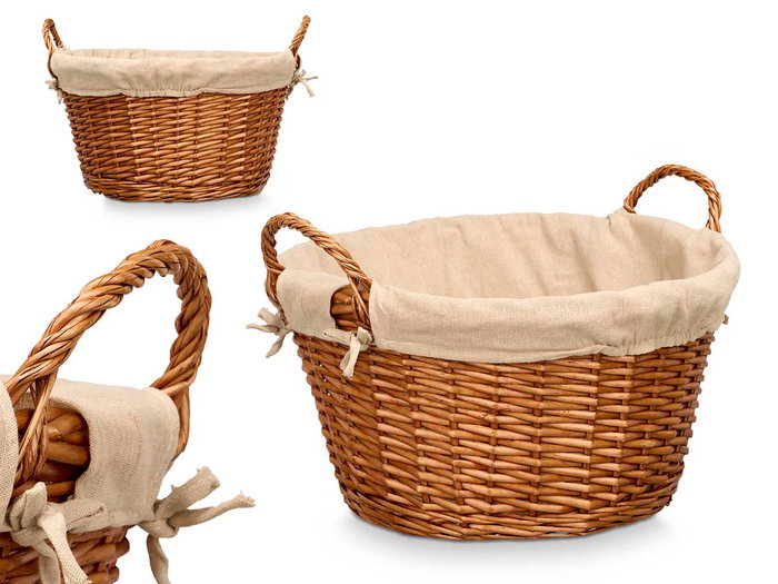 Kipit Cesto Asas Mimbre Redondo Natural 51 x 28 x 45 cm (Set de 12) Kipit Cesto Asas Mimbre Redondo Natural 51 x 28 x 45 cm (Set de 12)