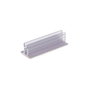 EDM Soporte Adhesivo para Cartelería PVC - 7.5 x 2.5 x 2 cm, Transparente, Adhesivo Incluido, 75mm de Longitud, Ancho 25mm, Grosor Máximo 4.5mm