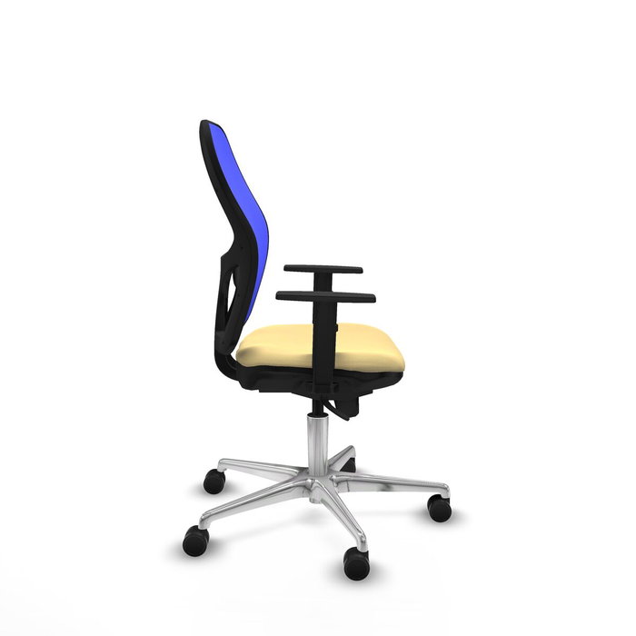 PIQUERAS Y CRESPO Silla de oficina Jorquera con mecanismo Sincro, Crema y Azul