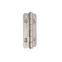 Emuca Lote de 5 bisagras de seguridad para puertas, 150x80mm, bisagras antipalanca con cantos redondos, sin remate, Acero, Níquel satinado