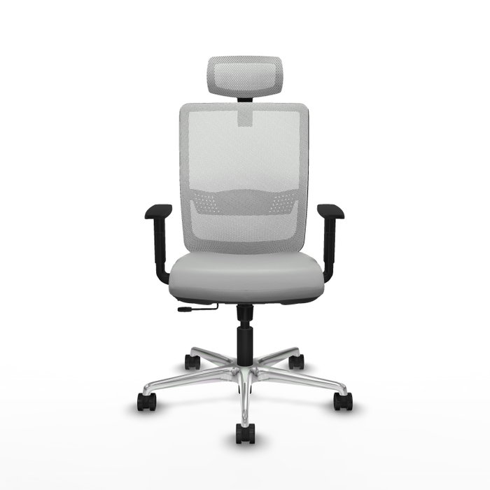 PIQUERAS Y CRESPO Silla de oficina Haches Gris claro y Blanco