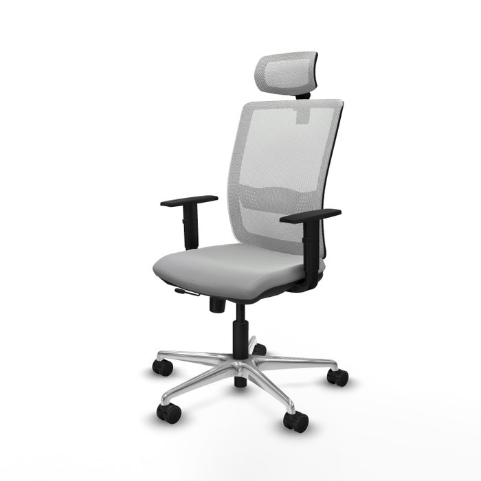 PIQUERAS Y CRESPO Silla de oficina Haches Gris claro y Blanco