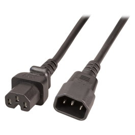 EFB Elektronik Cable de alimentación C14 180° a C15 180°, 3.0m