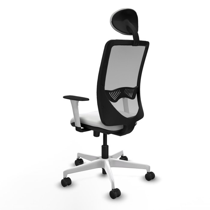 PIQUERAS Y CRESPO Silla de oficina Zulema con mecanismo Sincro, Blanco y Gris
