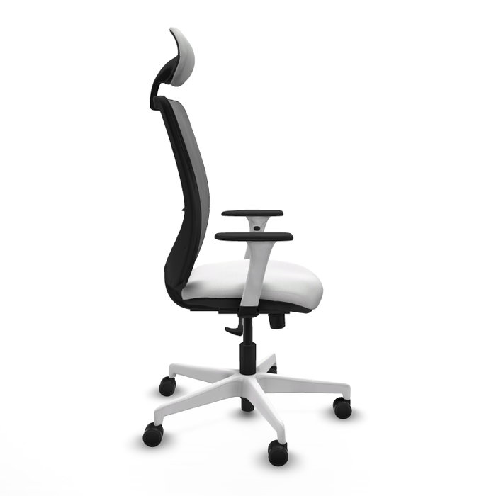 PIQUERAS Y CRESPO Silla de oficina Zulema con mecanismo Sincro, Blanco y Gris