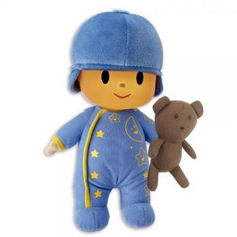 Bandai Peluche Pocoyó Dulces Sueños PB77350 con Luz y Música, Canciones de Cuna para Bebés +0 Años