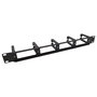 EQUIP 327315 Panel de gestión de cables 1U 19", Color negro, Material plástico y acero, 482.6 x 44.5 x 82 mm