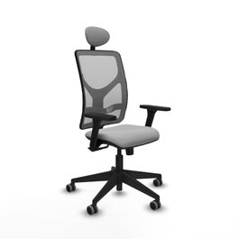 PIQUERAS Y CRESPO Silla de oficina Motilla con mecanismo Sincro, brazos 3D y malla gris