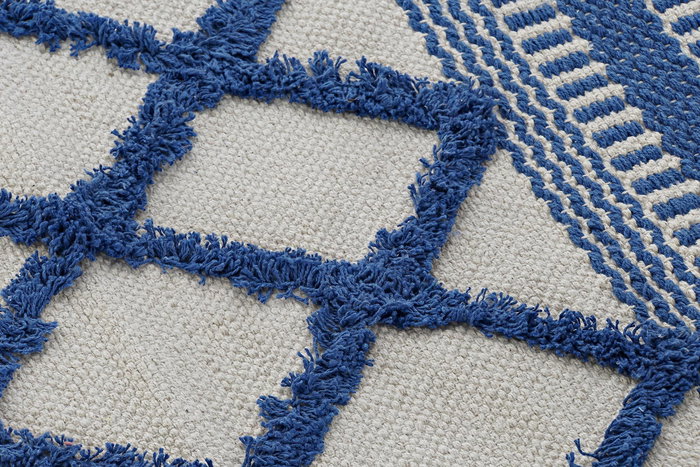 DKD Home Decor Alfombra de Baño Básicos Algodón Poliéster Amarilla Rosa Azul 50x80 cm (6 Unidades) Lavable a Máquina