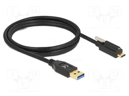 DeLOCK Cable USB SuperSpeed 3.2 Gen 2 Tipo-A a USB Type-C con tornillo 1,5 m
