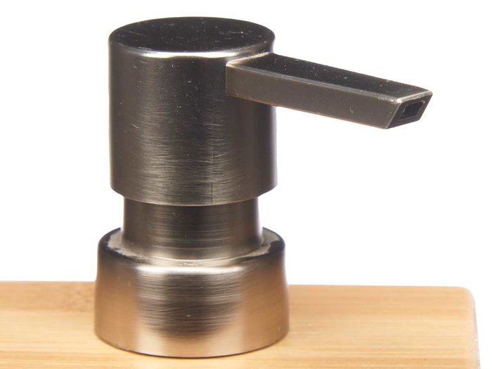 Berilo Dosificador Bambú Tapón Cromado Cuadrado 9.7x5.8x15 cm (Set de 12)