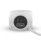 Tnb 2 in 1 multi-socket adapter with 3 x 16a earthing contacts and 3 usb 2.4a ports - white