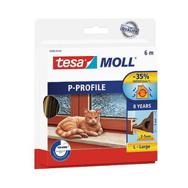 Tesa Cinta de sellado P-Profil 9 mm x 6 m blanco
