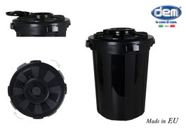 Dem Cubo Basura 70L con Tapa y Anclaje "Hop" (ø50x62 cm) (3 Unidades)