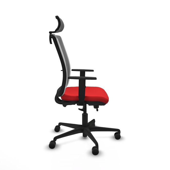 PIQUERAS Y CRESPO Silla de oficina Haches con mecanismo Sincro/Traslack, Rojo y Gris PIQUERAS Y CRESPO Silla de oficina Haches con mecanismo Sincro/Traslack, Rojo y Gris