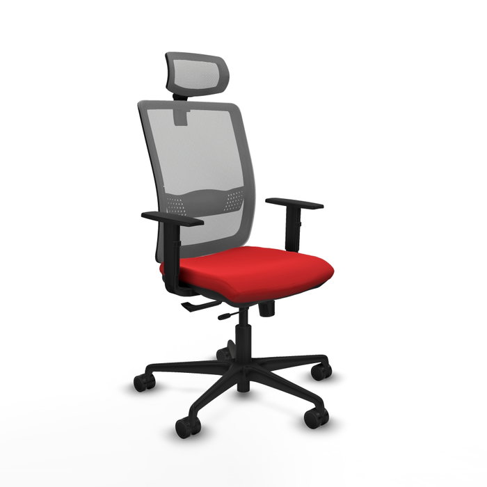 PIQUERAS Y CRESPO Silla de oficina Haches con mecanismo Sincro/Traslack, Rojo y Gris PIQUERAS Y CRESPO Silla de oficina Haches con mecanismo Sincro/Traslack, Rojo y Gris