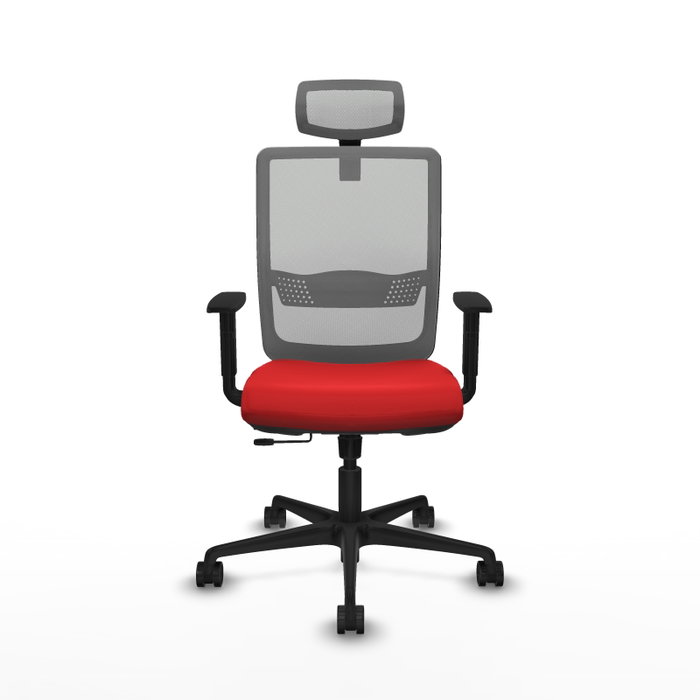 PIQUERAS Y CRESPO Silla de oficina Haches con mecanismo Sincro/Traslack, Rojo y Gris PIQUERAS Y CRESPO Silla de oficina Haches con mecanismo Sincro/Traslack, Rojo y Gris