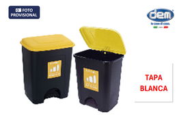 Inde Cubo Con Pedal Ecoponto 35L Tapa Blanca 30.2 cm x 37.9 cm x 48.4 cm (6 Unidades)