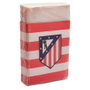 CYP BRANDS Set de Papelería Atlético de Madrid con Portatodo, Lápiz, Goma, Sacapuntas, Bolígrafo, Subrayador y Pegatinas