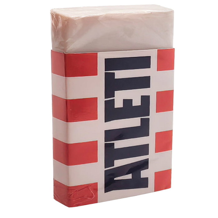 CYP BRANDS Set de Papelería Atlético de Madrid con Portatodo, Lápiz, Goma, Sacapuntas, Bolígrafo, Subrayador y Pegatinas