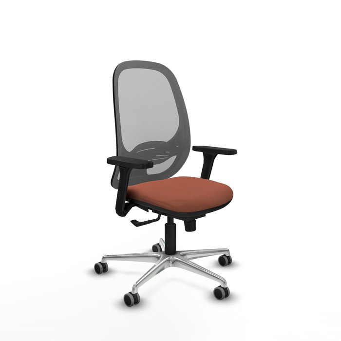 PIQUERAS Y CRESPO Silla de oficina Cilanco con Mecanismo Sincro, Tela Marrón y Malla Gris PIQUERAS Y CRESPO Silla de oficina Cilanco con Mecanismo Sincro, Tela Marrón y Malla Gris
