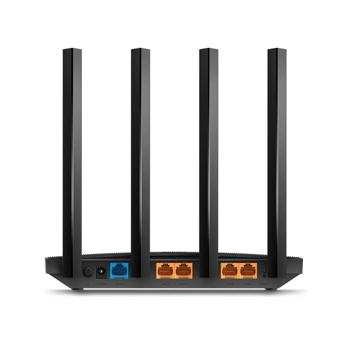 TP-Link Archer C6 Router Wi-Fi 5 AC1200 Dual Band (2.4GHz y 5GHz) 867 Mbps, Ethernet Rápido, 5 Puertos LAN, Sobremesa, Blanco