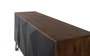 GINER Y COLOMER Aparador 180 cm en Madera de Mango, 4 Puertas, Color Avellana y Negro Mate con Base Metálica Dorada, Diseño Contemporáneo