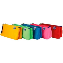 Oxford Kangoo Kids Estuche Portatodo Doble Poliéster Colores Surtidos Amarillo Verde Manzana Turquesa Fucsia Rojo
