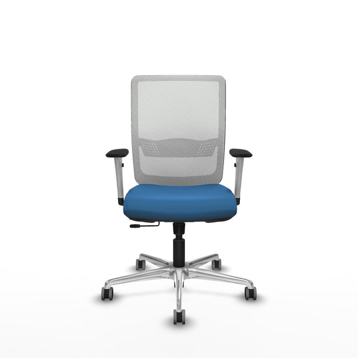 PIQUERAS Y CRESPO Silla de oficina Haches Azul claro y Blanco