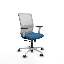 PIQUERAS Y CRESPO Silla de oficina Haches Azul claro y Blanco