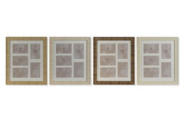 DKD Home Decor Marco Multifoto PS Cristal 34x2x38 para 5 Fotos