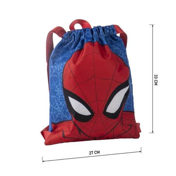 Cerdá Saquito escolar Spiderman azul 27x33x1 cm
