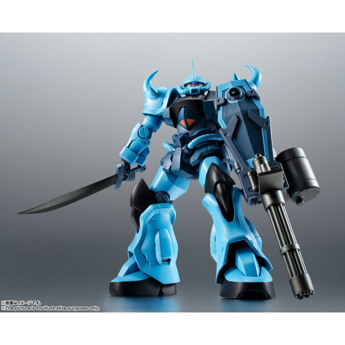 Tamashii Nations Robot Spirits A.N.I.M.E. Mobile Suit Gundam MS 08th Team - Figura Gouf Custom Pilotado por Norris Packard, Incluye Cañón Gatling, Escudo y Sable de Calor