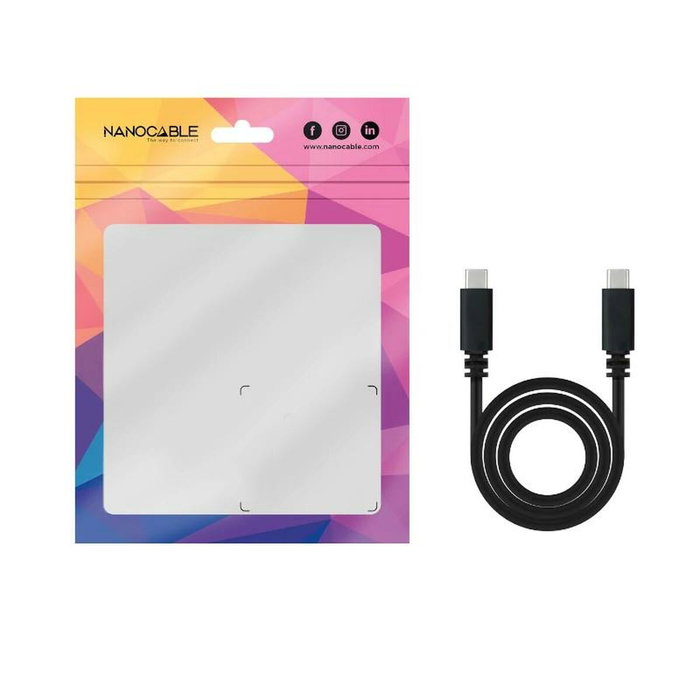 Nanocable Cable USB 2.0 USB-C a USB-C 1,5 m Negro
